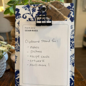 Blue and White Clipboard