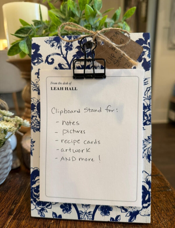 Blue and White Clipboard