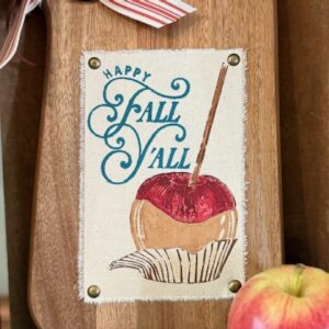 Fall Caramel Apple Party- Wooden Caramel Apple Decorative Board Includes Shipping
