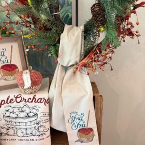 Fall Caramel Apple Party- Caramel Apple Wreath Sash Includes Shipping
