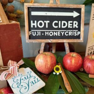 Caramel Apple Party- Hot Apple Cider Sign/ Board Bundle Includes Shipping