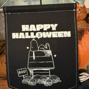 Fall- Snoopy Happy Halloween Banner with Shipping Included